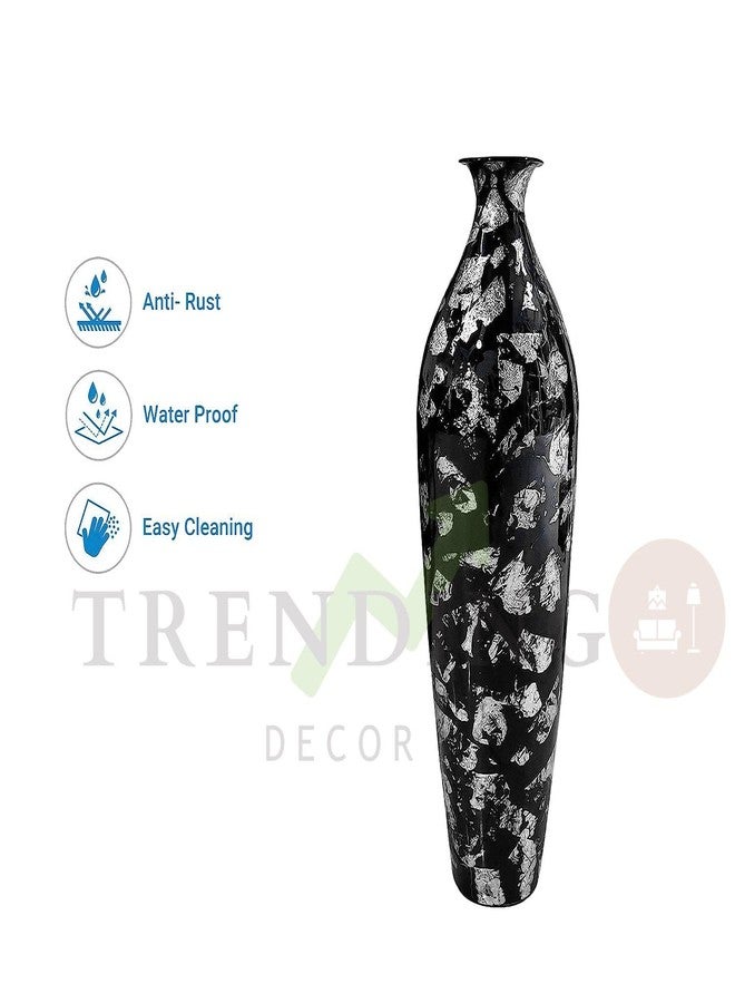 TRENDING DECOR ديكور عصري: مزهرية زهور معدنية لتزيين المنزل والمكتب وغرفة المعيشة - 24 بوصة (DS9) - Image 4